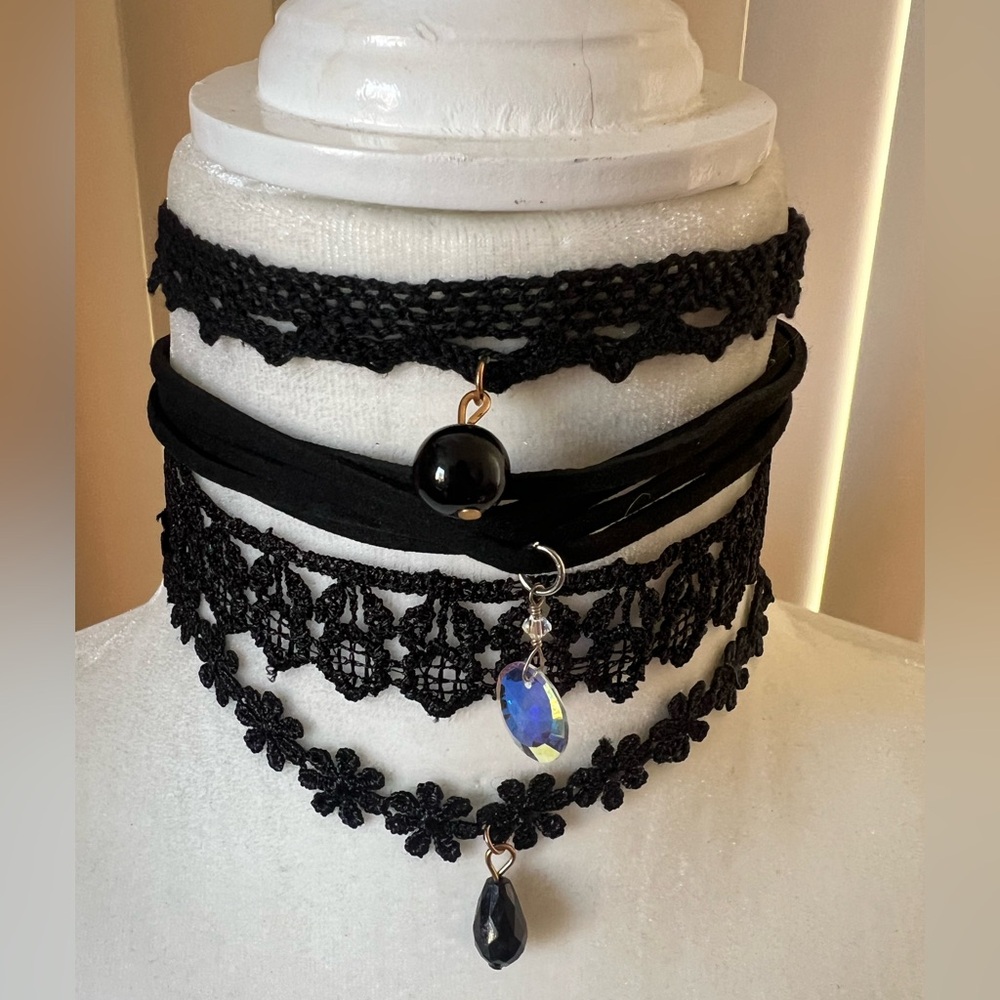 Choker Black 4 Pices 🌟🌟